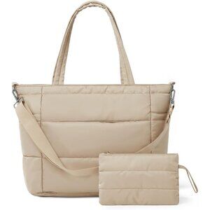 Chic Lightweight Puffer Tote Bag with Zipper - Ultimate 3-in-1 Travel Companion